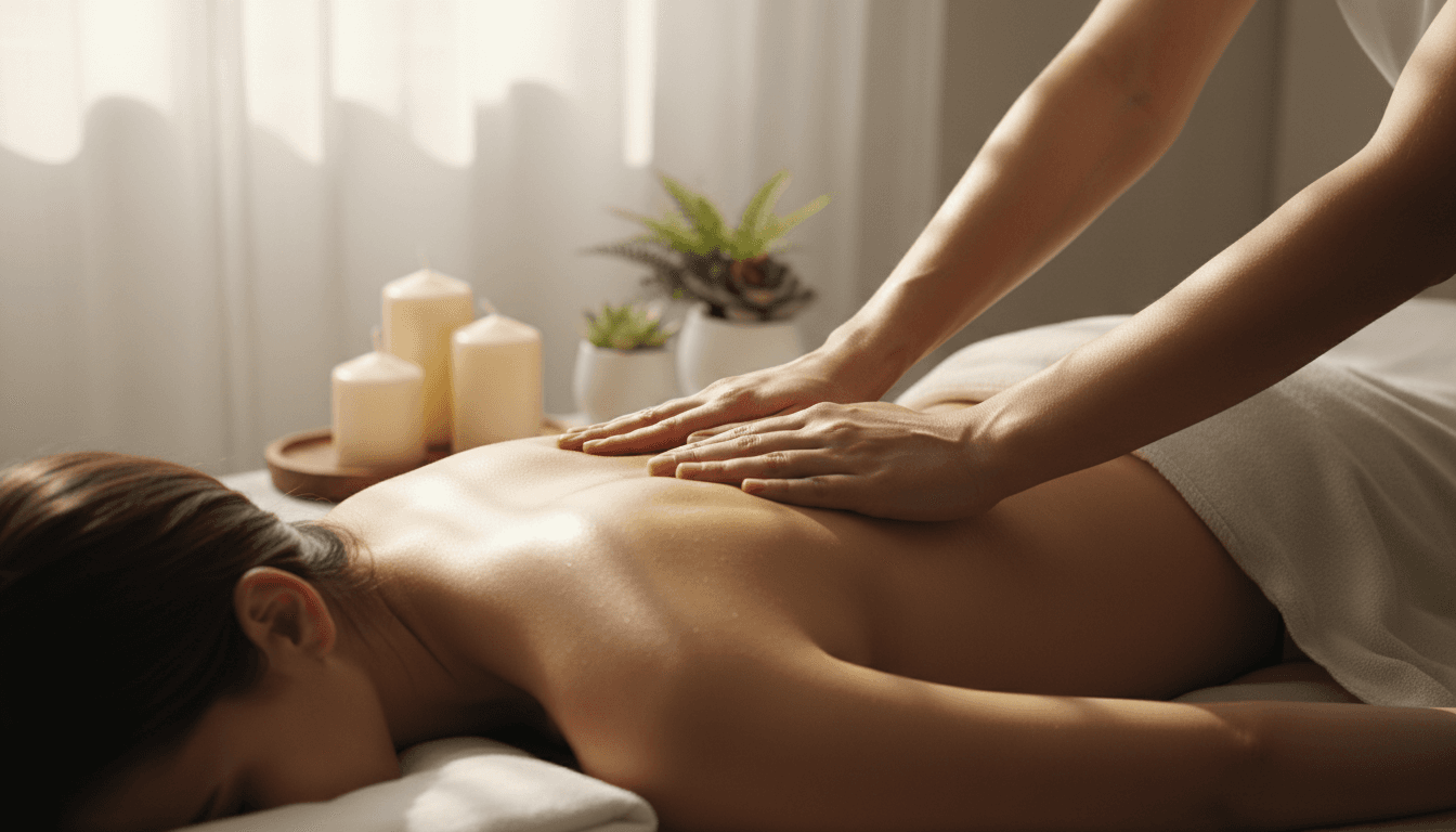 Therapist performing a professional massage at Gabinet Masażu